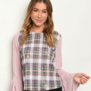 Glitter and satin mix top